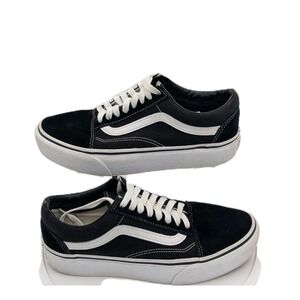 Vans Old Skool Black & White Y2K Canvas Skate Shoes Men's 7 / Women's 8.5